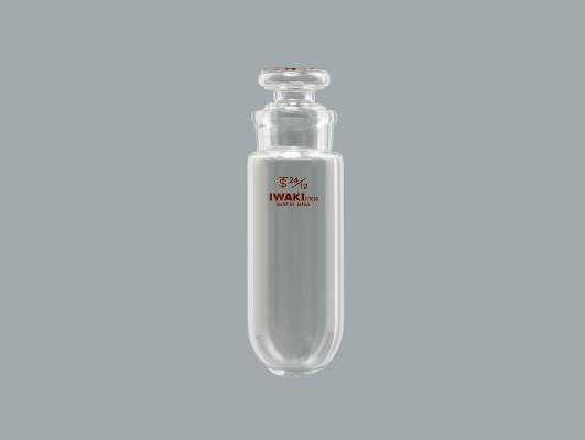 透明摺合せ遠心沈澱管(丸底,共栓付,目盛付)